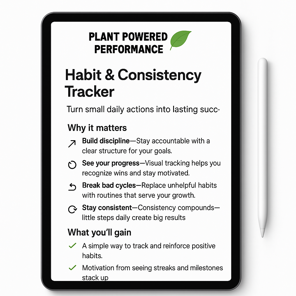 Habit & Consistency Tracker/Template