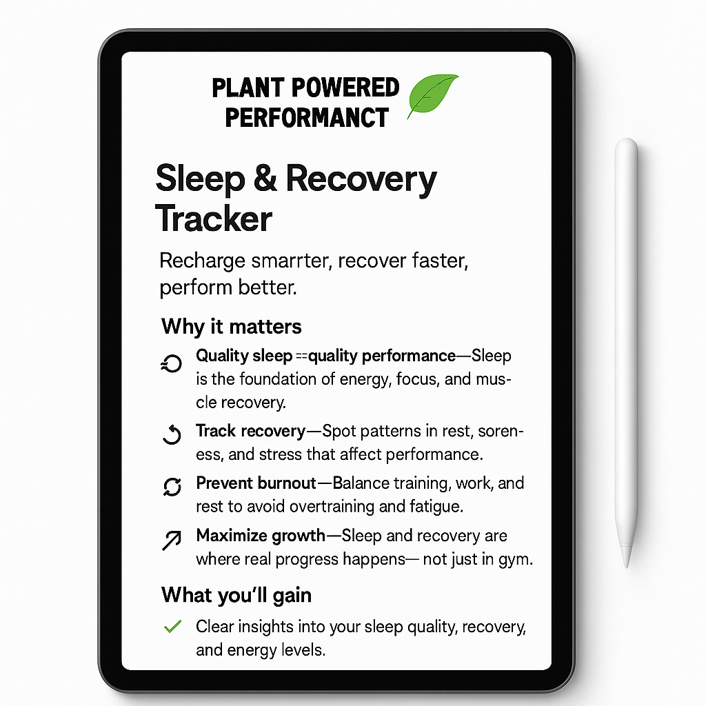 Sleep & Recovery Tracker/Template