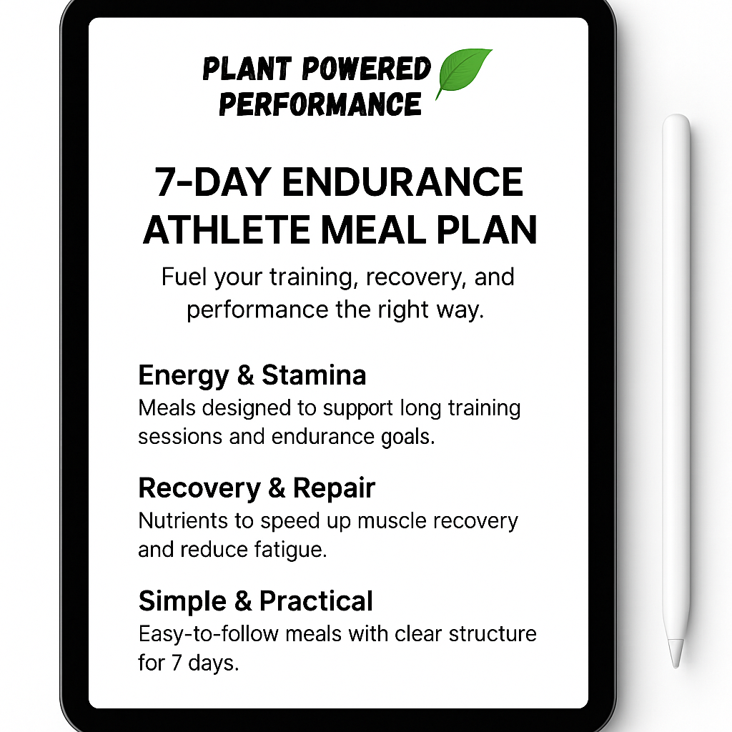 7-Day Endurance Athlete Meal Plan Ebook/Guide