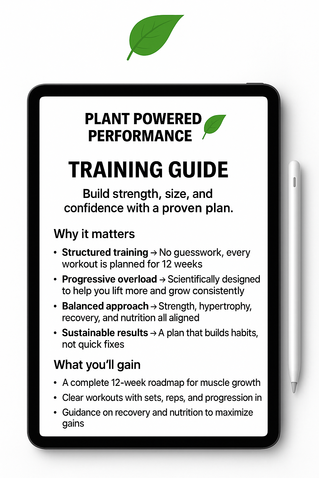 Performance Training Ebook/Guide