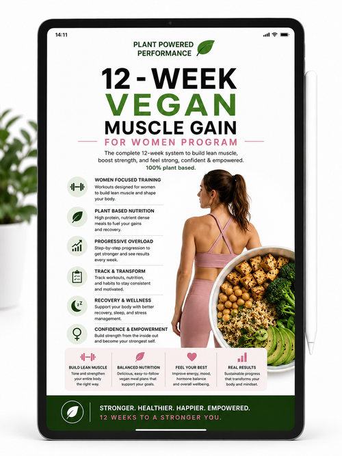 12-Week Vegan Muscle Gain For Women Program