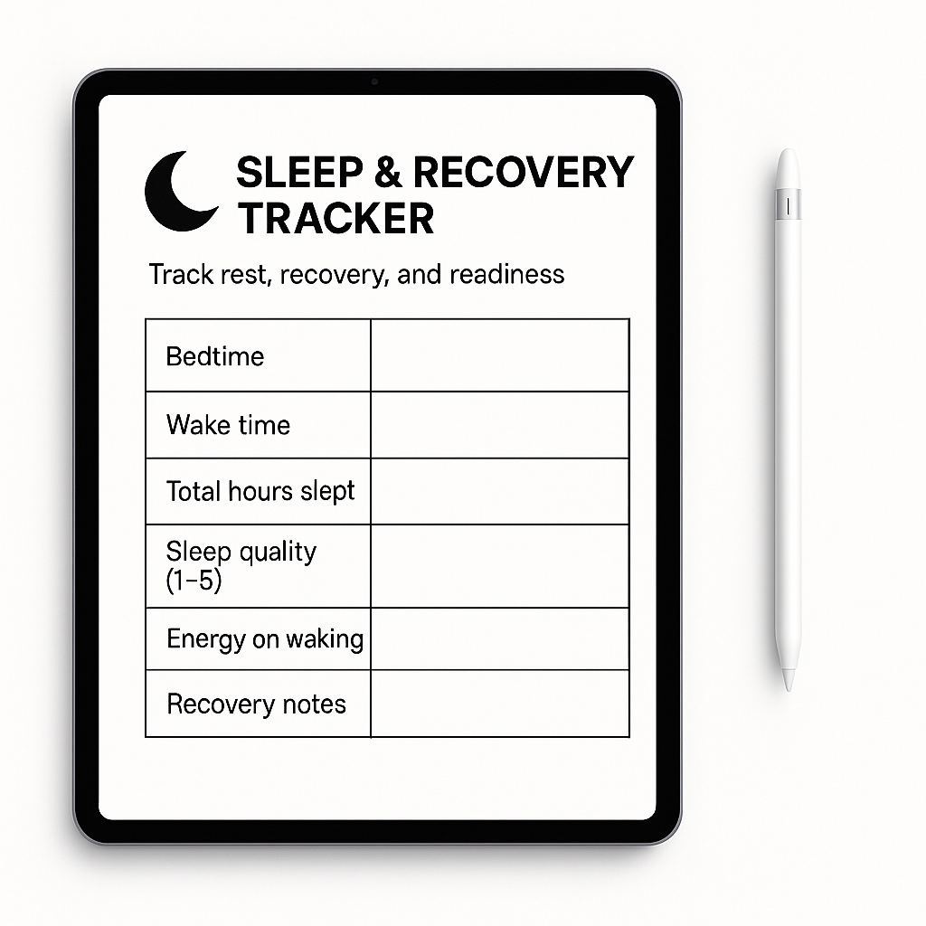 Sleep & Recovery Tracker/Template