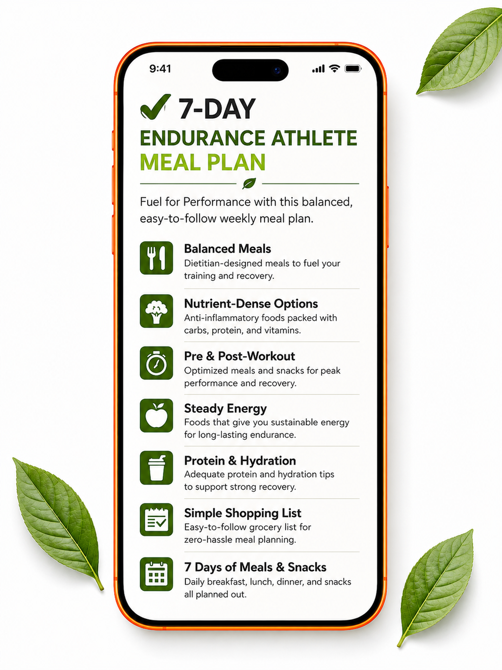 7-Day Endurance Athlete Meal Plan