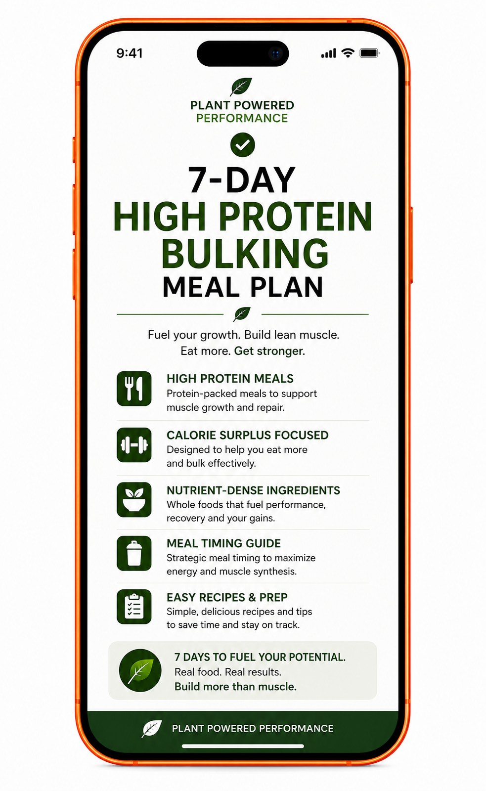 7-Day High Protein Bulking Meal Plan