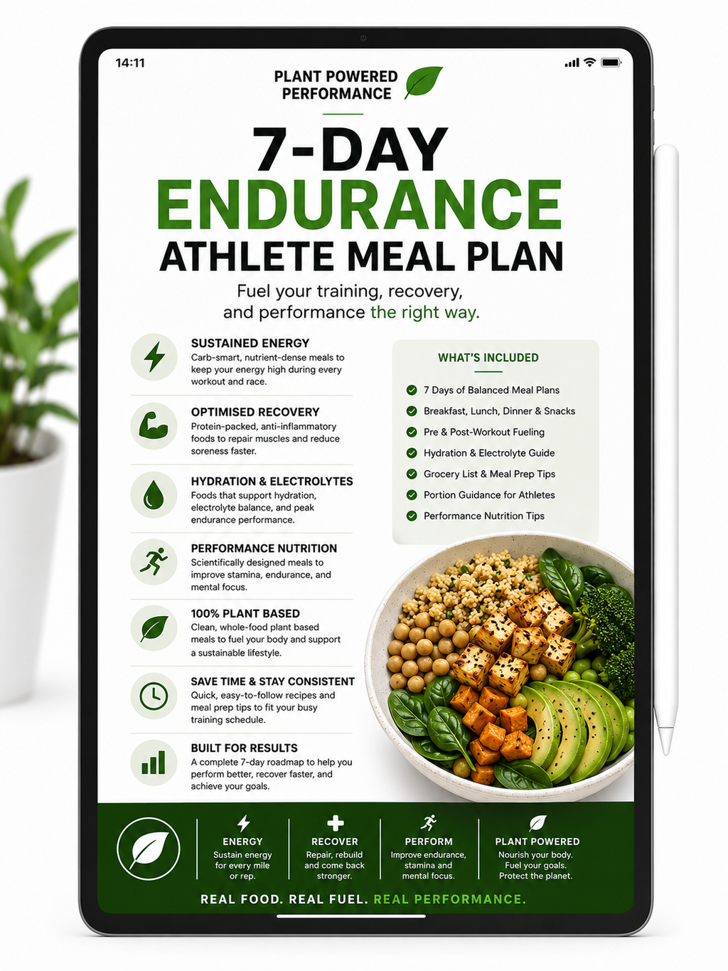 7-Day Endurance Athlete Meal Plan