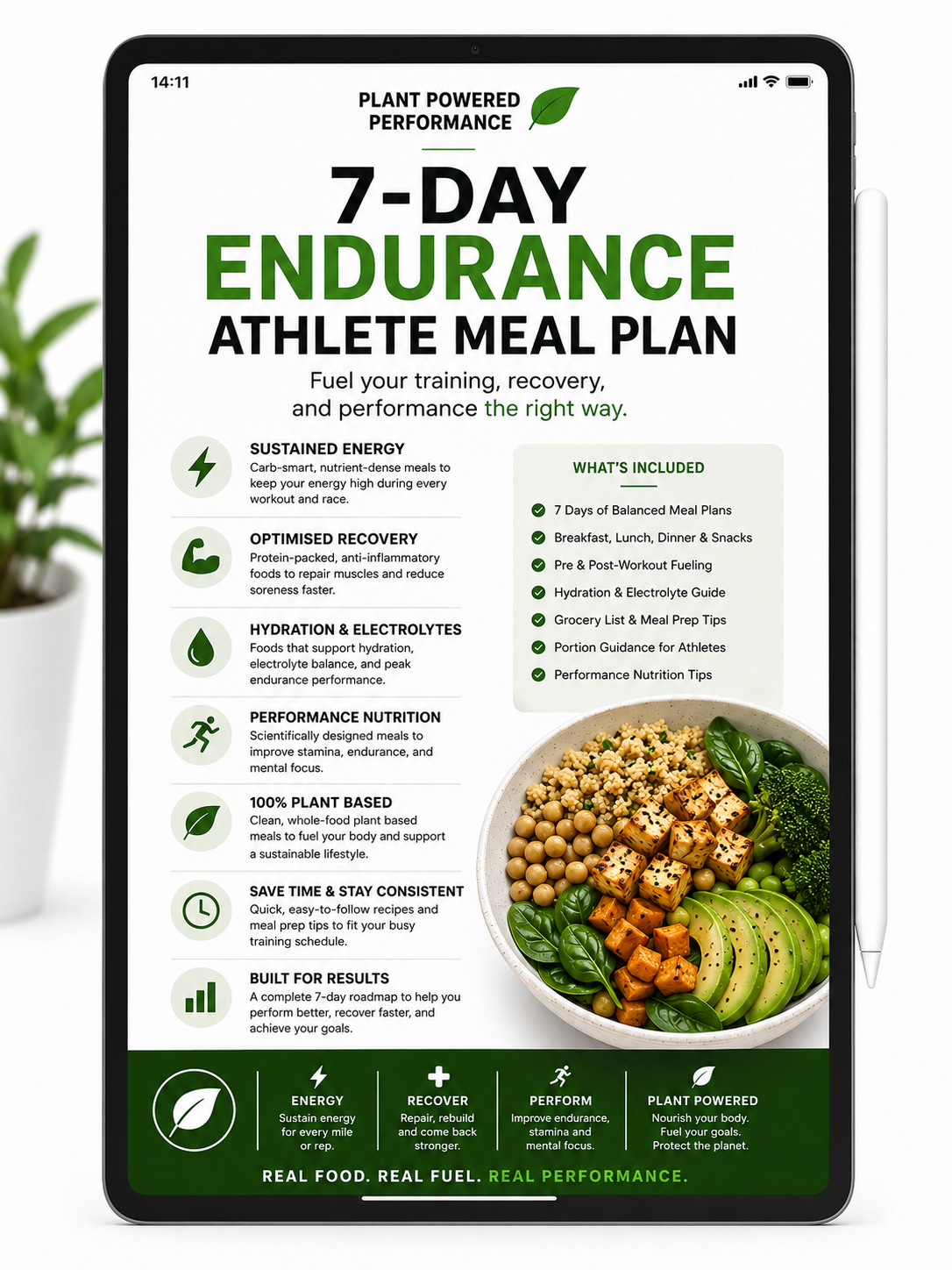 7-Day Endurance Athlete Meal Plan