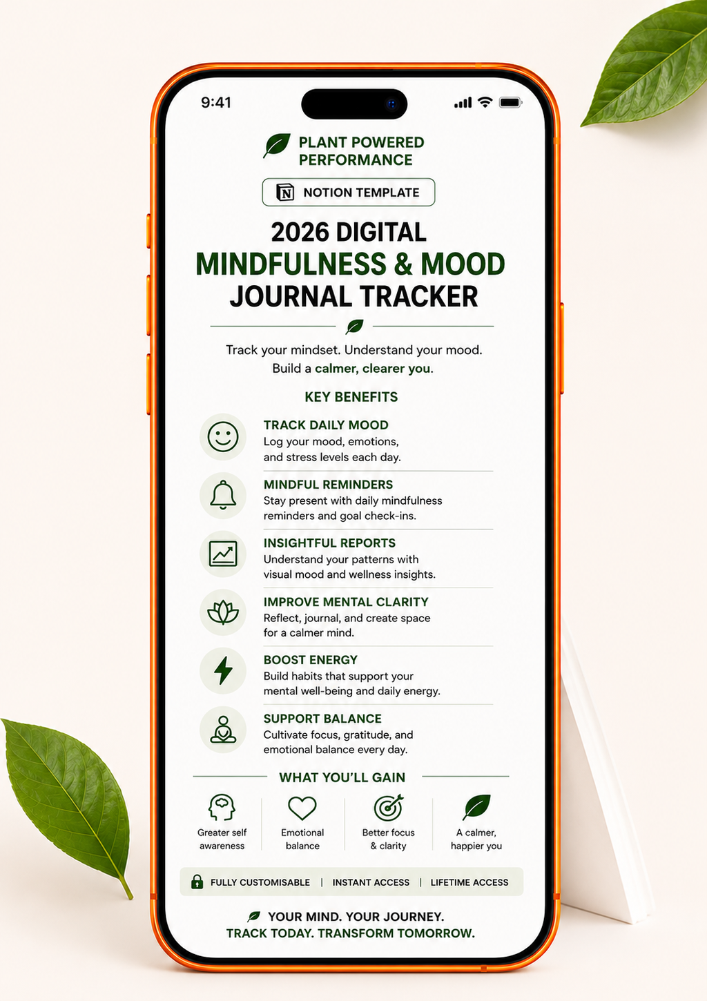 2026 Digital Mindfulness & Mood Journal/Tracker