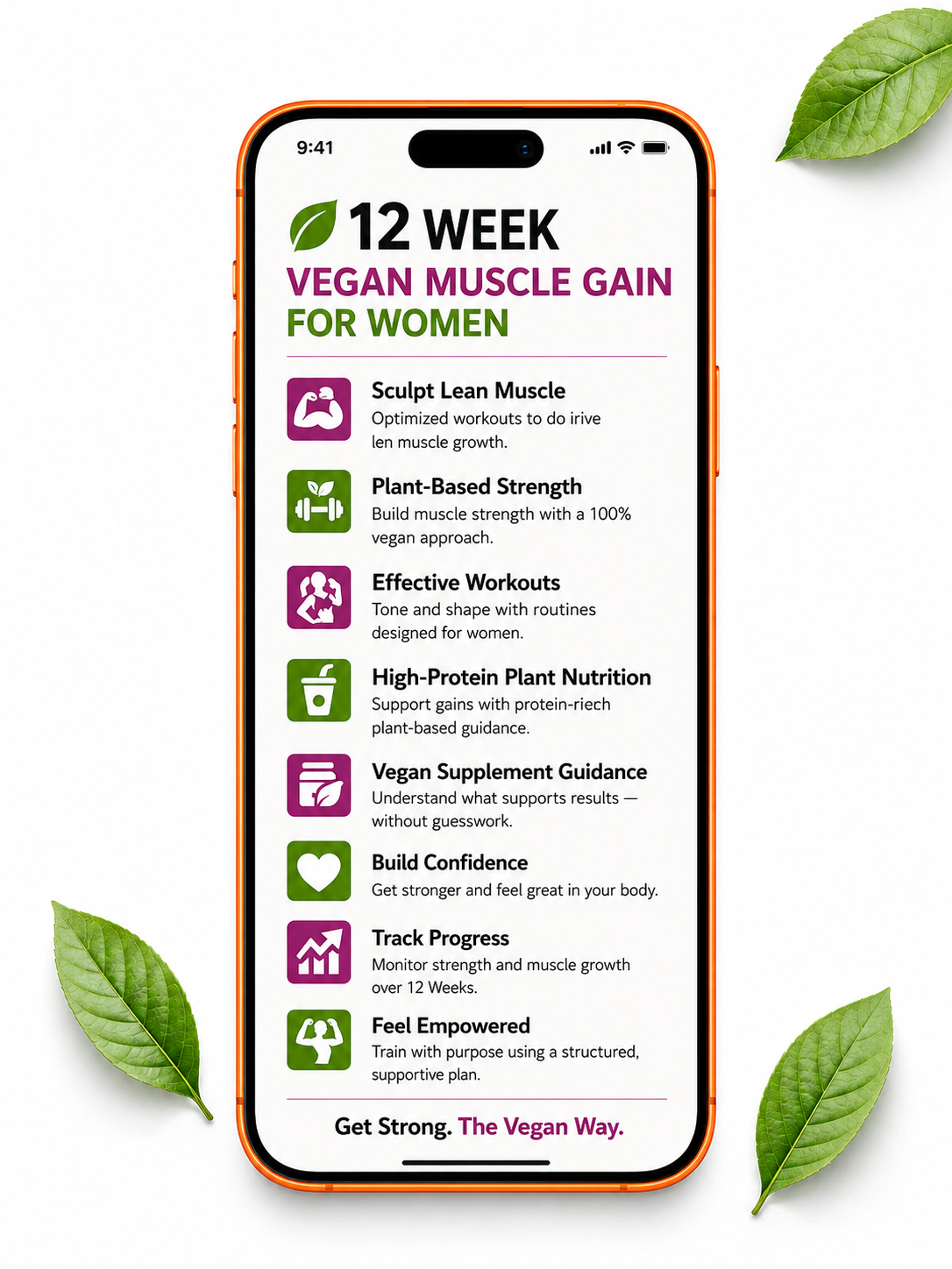 12-Week Vegan Muscle Gain For Women Program