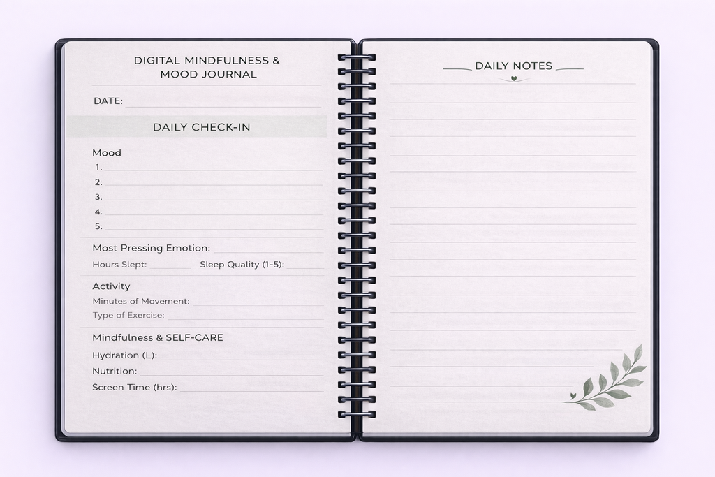 The 2026 Digital Mindfulness & Mood Journal/Tracker