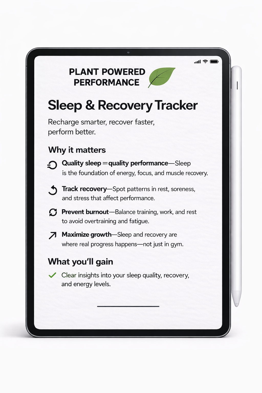 The 2026 Digital Sleep & Recovery Journal/Tracker