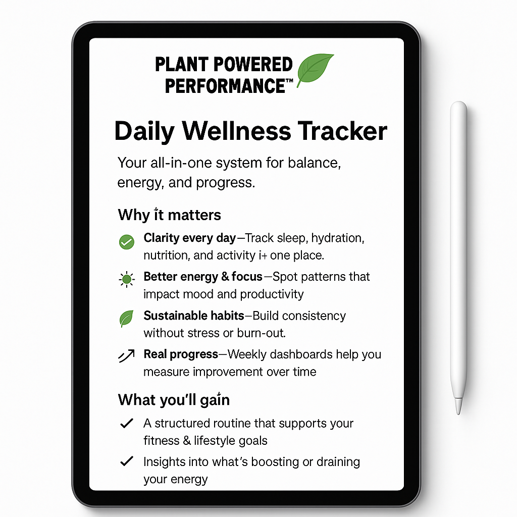 Daily Wellness Tracker/Template