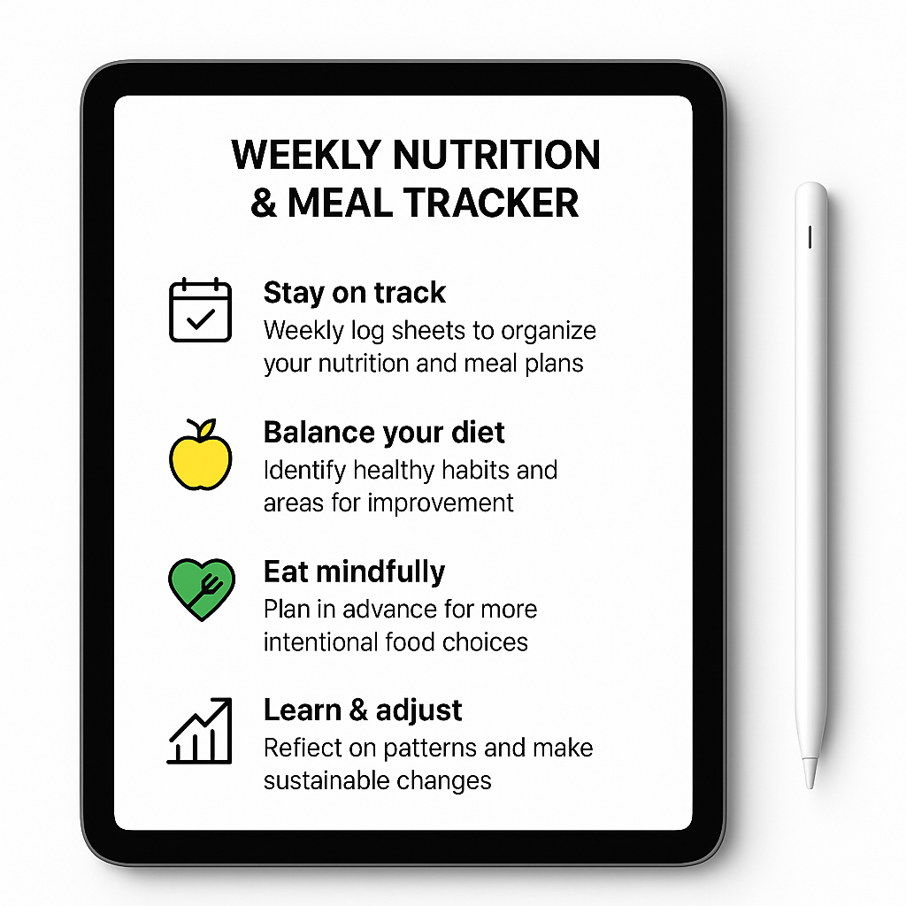 Weekly Nutrition & Meal Tracker/Template