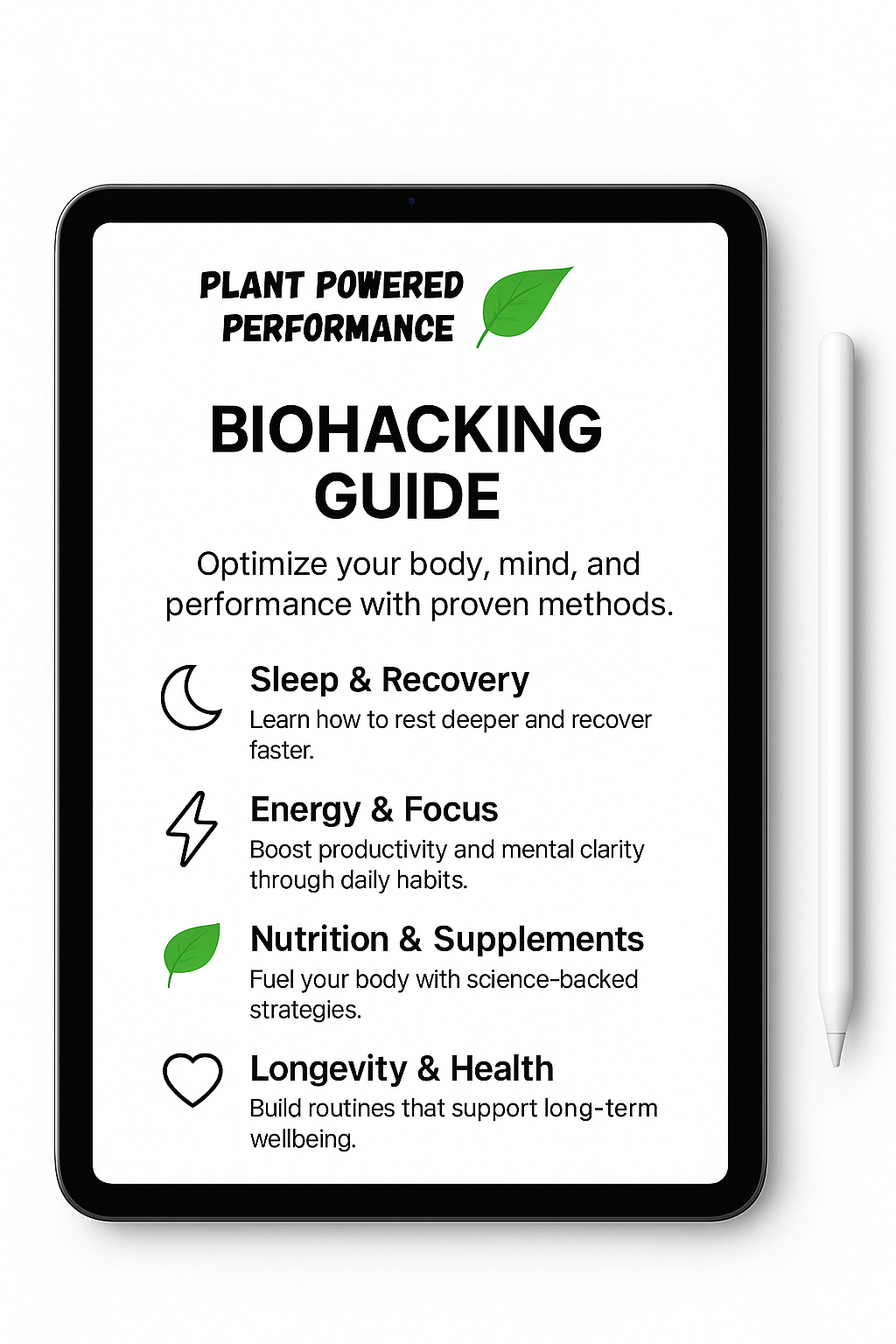 Biohacking For Beginners & Athletes Ebook/Guide