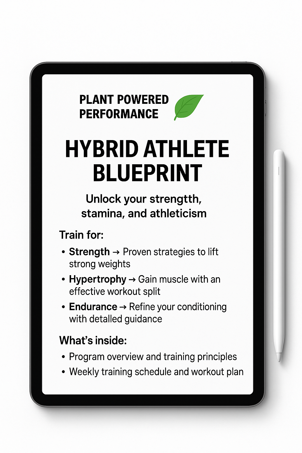 The Complete Hybrid Athlete Blueprint Ebook/Guide