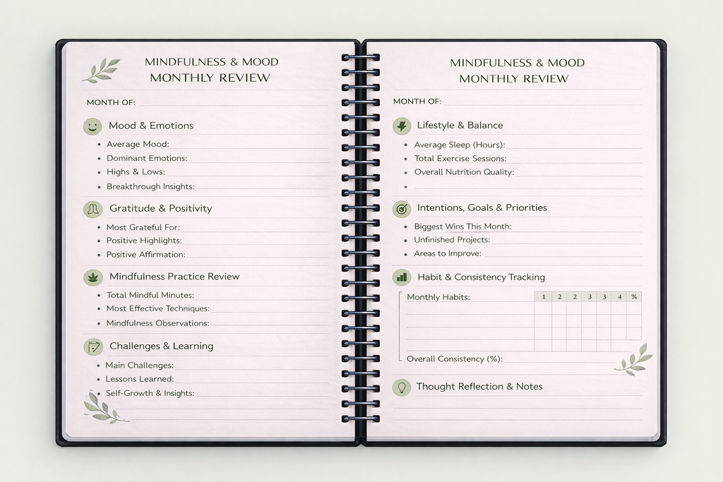 The 2026 Digital Mindfulness & Mood Journal/Tracker