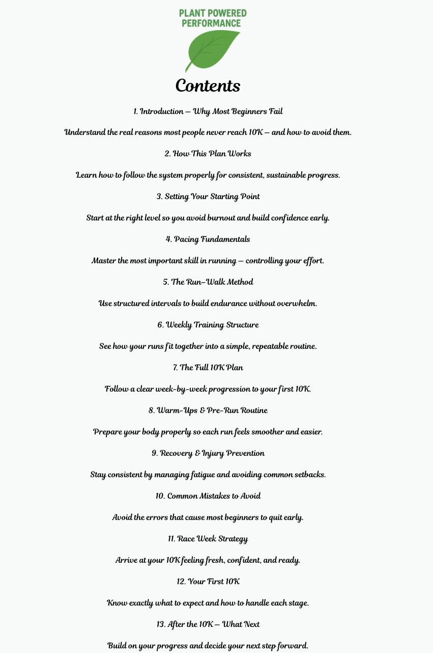 Beginner To Intermediate Running Program/Ebook