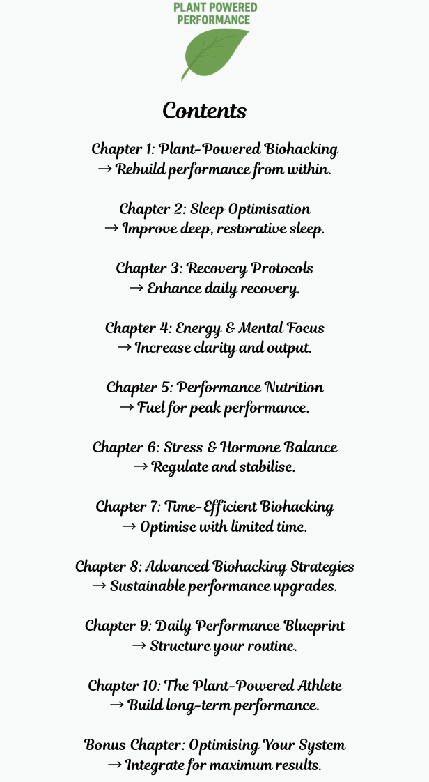 Biohacking For Beginners & Athletes Ebook/Guide