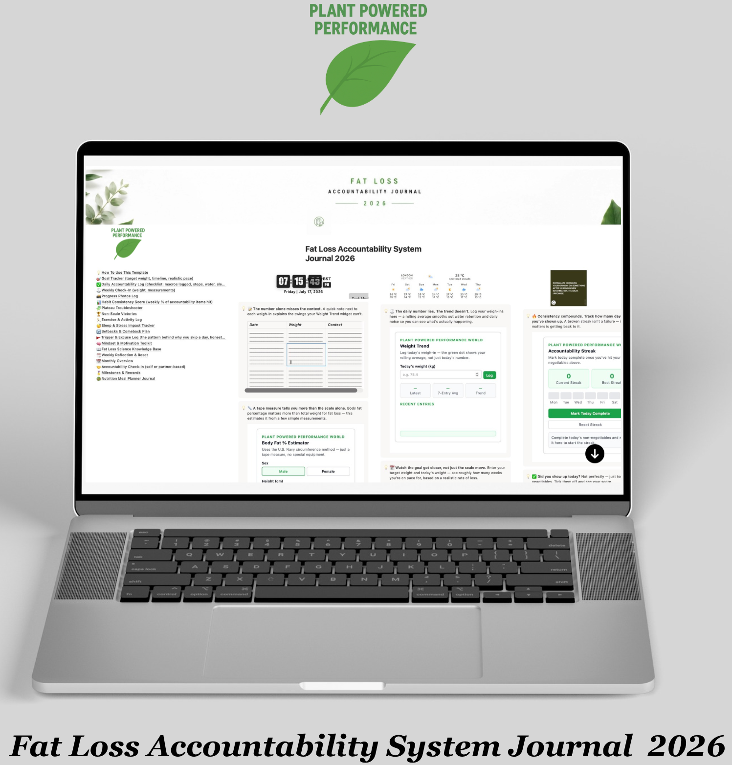 Fat Loss Accountability System Journal 2026