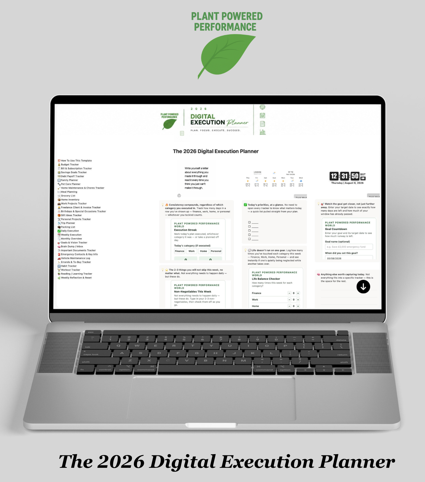 The 2026 Digital Execution Planner