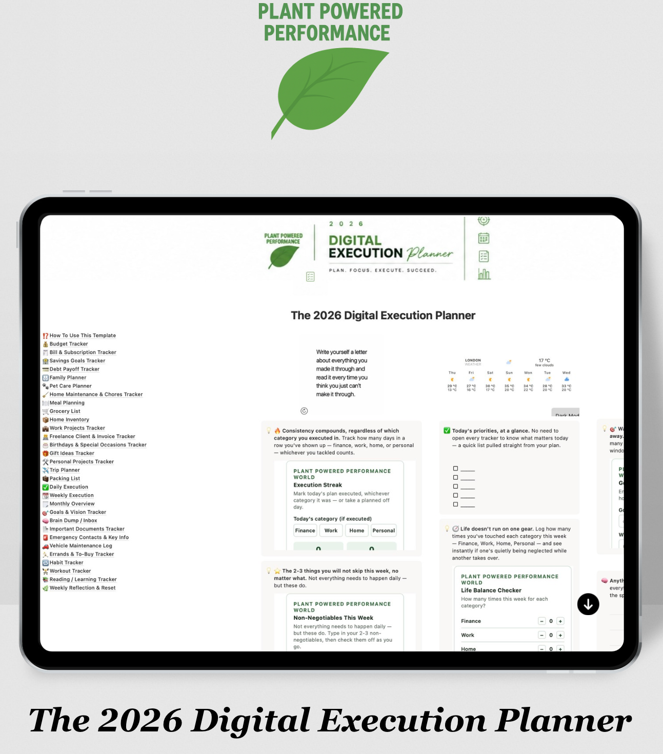 The 2026 Digital Execution Planner